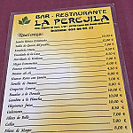 La Perejila menu