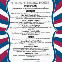 Pattenburg House menu