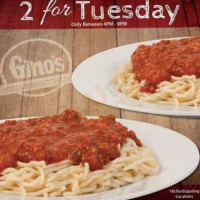 Gino's Pizza And Spaghetti food