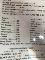 Smitty's Cafe menu