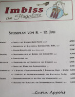 Imbiss Am Flugplatz menu