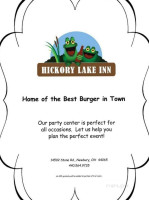 Hickory Lake Inn menu