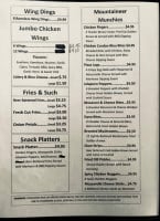 Mountaineer Lounge menu