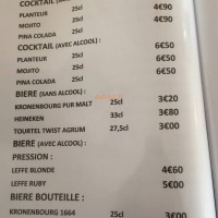 La Porte Oubliée menu