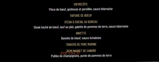 Au Bureau Limoges menu
