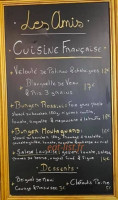 Les Voyageurs menu