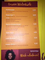 Cafe del Sol menu