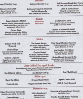 The Sussex menu