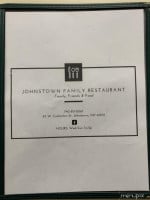 Johnstown Family menu