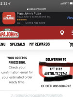 Papa Johns Pizza food