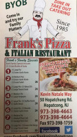 Frank's Pizza menu