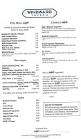 Windward Tavern menu