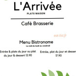 L'arrivée Cardápio