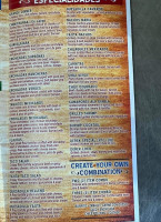 Maria's Mexican menu