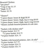 Skippers menu