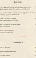 La French Cuisine menu