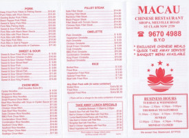 Macau menu