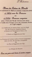 Auberge De La Croisade menu