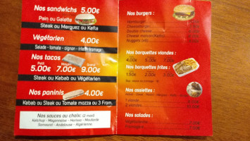 Snack De L Union menu