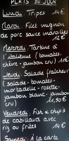 L'interville menu