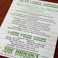 The Hideout food