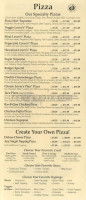 Eureka Pizza menu