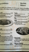 Agaves Mexican Grill menu