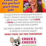 Chuck E. Cheese Comida