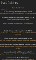 Le Chaudron menu