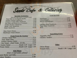 Sands Cafe Catering menu