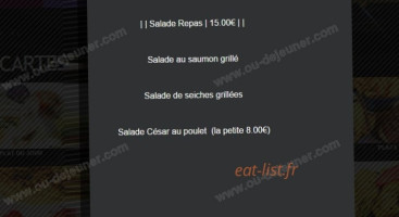 Le Sens Six menu