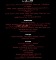 Art bistro menu