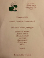 Locanda Mario menu