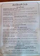 Lord Bennett's Restaurant menu