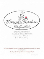 Maura's Kitchen Of Millbrook menu