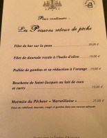 La Grotte D'auguste menu