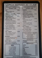 Reedsport Coffee House menu