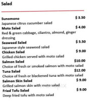 Sushi Moto menu