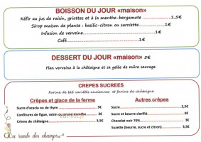 La Ronde Des Champs menu