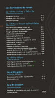 La Belle D'ilur menu