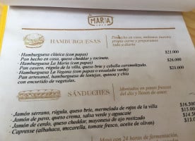 La Maria Bistro menu