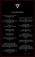 Lilly's Steaks Cocktails menu