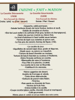 Aux Cocottes Sarthoises menu