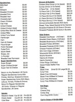 Debbie's Dairy Freeze menu