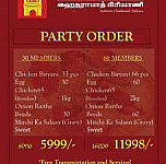 Er Hyderabad Biryani Salem menu