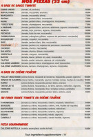 Pizza Chris menu