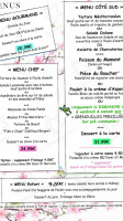 Cote Sud menu