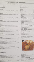 La Cidriere menu