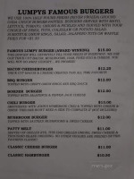 Lumpy's Tavern menu