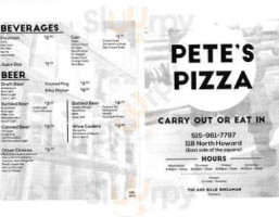 Pete's Pizza food